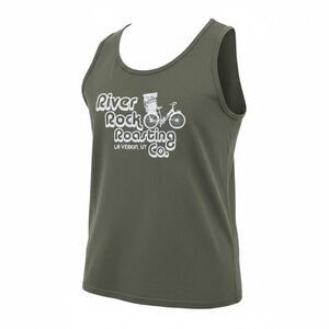 EUC Women’s River Rock Roasting Co. Gray Graphic Tank Top LaVerkin UT - Size M